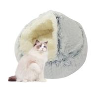 Round Dog Bed - Universal Calming Dog Bed | Machine Washable Pet Cave, Cat Small Pet Removable for Winter Large Dogs Kitten Cats
