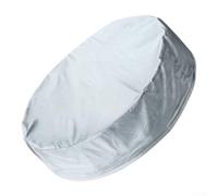 Round Dog Pool Cover 122cm UV Resistant Grey(220 * 220 * 30cm) | 210D Oxford cloth, silver coating, fits 162cm pools, folds compactly, keeps leaves out