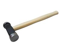 Round Dome and Flat Face Embossing Hammer, 16 oz, Repousse Silversmithing, 11-3/4 Inch Wooden Handle