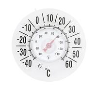 Round Door & Window Thermometers Outdoor Door Window Thermometers Pointers Type -40-60℃ /-40-140°F For Home Outdoor Suction For Outside Temperature Suction