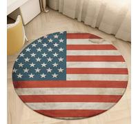 Round Doormat Absorbent Non Slip USA Flag Doormat Washable Kitchen Rug for Entryway Front Door Indoor Outdoor Use Bedroom Kitchen Decor