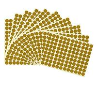 Round Dot Stickers,16mm Self Adhesive Dots 15 Pack Coloured Circle Labels Color Coding Labels for Marking Calendars DVDs School Books Art Crafts 1440 Dots Gold