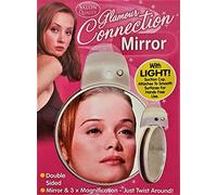 Round Double Sided Magnifying Mirror 8.5Cm With Led Light Make up