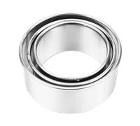 Round Dough Cutter - Steel Pastry Ring, Cookie Mold Baking Tool, Stainless Steel Dumpling Wrapper Cake Mousse Toast Rice Ball Shaping Ring | Ideal for Kitchen Bakery Dessert Craft Making