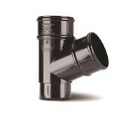 Round Downpipe 112.5? Branch Black 68mm | RR129B