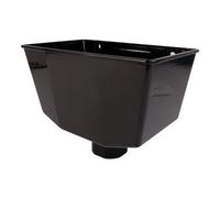 Round Downpipe Hopper - Black