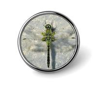 Round Dragonfly Drawing Lapel Pin Metal Brooch Personalized Novelty Pin Cute Button Badge Safety Pin Fashion Jewelry Accessories Gift for Clothes Hat Backpack Bag