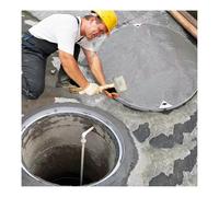 Round Drain Cover Embedded Manhole Lid High-Performance Stainless Steel Drainage Grate for Sidewalk Heavy-Duty Access Hatch (D50cm/19.7in)