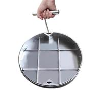 Round Drain Manhole Cover 21" Invisible Septic Tank Cover with Puller Hook Pressure Resin for Driveway/Highway Sewage Basin Lid 43/36/20/25/14 Inch Options