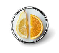 Round Dried Fruit Pictures Brooch Classic Mini Pin 1 Inch Aluminum Alloy Lapel Pin Personalized Button Badge for Backpack Hat Suit Jacket Clothing Decoration
