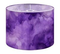 Round Drum Light Shade Amazing Inkscape Alcohol Ink Effect Posh Royal Purple Midnight Blue Large Lampshades for Ceiling Lights Table Floor Lamps Easy Assembly Replacement Lamp Shades Spider Fitter