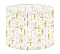 Round Drum Light Shade Ancient Egyptian Symbols Ankh Eye Horus Anubis Figures Large Lampshades for Ceiling Lights Table Floor Lamps Easy Assembly Replacement Lamp Shades Spider Fitter