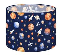 Round Drum Light Shade Astronaut Seamless Universe Kids Baby boy Girl Elephant cat Large Lampshades for Ceiling Lights Table Floor Lamps Easy Assembly Replacement Lamp Shades Spider Fitter