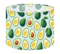 Round Drum Light Shade Avocado Seamless Decorative Repeating Cut Out ripe Avocado Large Lampshades for Ceiling Lights Table Floor Lamps Easy Assembly Replacement Lamp Shades Spider Fitter