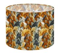 Round Drum Light Shade Colorful Horse Various Breeds Hair Colors Large Lampshades for Ceiling Lights Table Floor Lamps Easy Assembly Replacement Lamp Shades Spider Fitter