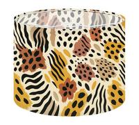 Round Drum Light Shade Colorful Seamless Abstract Hand Drawn Animal Skin Motifs Trendy Large Lampshades for Ceiling Lights Table Floor Lamps Easy Assembly Replacement Lamp Shades Spider Fitter