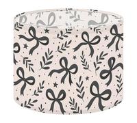 Round Drum Light Shade Cute Black Ribbon Bow Seamless Coquette Halloween Decor Large Lampshades for Ceiling Lights Table Floor Lamps Easy Assembly Replacement Lamp Shades Spider Fitter