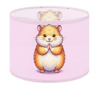 Round Drum Light Shade Cute Hamster Paws Together Peaceful Pose Large Lampshades for Ceiling Lights Table Floor Lamps Easy Assembly Replacement Lamp Shades Spider Fitter