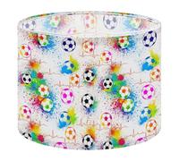 Round Drum Light Shade Football Night Light Colorful Paint Splashes Heartbeat Line Large Lampshades for Ceiling Lights Table Floor Lamps Easy Assembly Replacement Lamp Shades Spider Fitter
