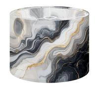 Round Drum Light Shade Luxury Abstract Fluid Art Painting Alcohol Ink Technique Mixture Dark Large Lampshades for Ceiling Lights Table Floor Lamps Easy Assembly Replacement Lamp Shades Spider Fitter