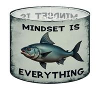 Round Drum Light Shade Mindset Everything Golden Fish Swimming Inspirational Quotes Success Large Lampshades for Ceiling Lights Table Floor Lamps Easy Assembly Replacement Lamp Shades Spider Fitter