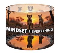 Round Drum Light Shade Motivational Inspirational Mindset Entrepreneur Quotes Modern Sharp Large Lampshades for Ceiling Lights Table Floor Lamps Easy Assembly Replacement Lamp Shades Spider Fitter