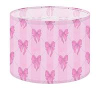 Round Drum Light Shade Pink Bows Lines Seamless Small Colorful dots Confetti Decor Large Lampshades for Ceiling Lights Table Floor Lamps Easy Assembly Replacement Lamp Shades Spider Fitter