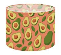 Round Drum Light Shade Seamless Avocado Diet Fruit Healthy Natural Food ripe Avocados Large Lampshades for Ceiling Lights Table Floor Lamps Easy Assembly Replacement Lamp Shades Spider Fitter