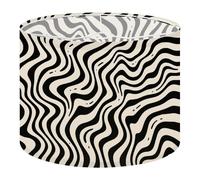Round Drum Light Shade Seamless Zigzag Stripes Endless Stylish Texture Repeating Natural Large Lampshades for Ceiling Lights Table Floor Lamps Easy Assembly Replacement Lamp Shades Spider Fitter