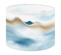 Round Drum Light Shade Water Blur Degrade Texture Seamless Liquid Flow Watercolor Stripe Large Lampshades for Ceiling Lights Table Floor Lamps Easy Assembly Replacement Lamp Shades Spider Fitter