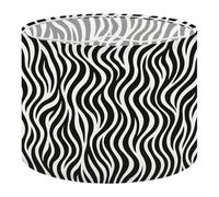 Round Drum Light Shade Zebra Fur Repeating Texture Animal Print Skin Stripes Jungle Wild Large Lampshades for Ceiling Lights Table Floor Lamps Easy Assembly Replacement Lamp Shades Spider Fitter