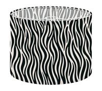 Round Drum Light Shade Zebra Print Animal Skin Tiger Stripes Abstract line Fabric Amazing Large Lampshades for Ceiling Lights Table Floor Lamps Easy Assembly Replacement Lamp Shades Spider Fitter