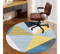 Round Drum Rug Gaming Chair MatMultiPurpose Floor Protector for Office & Home Durable Hard Floor Mat 80CM NonSlip Surface Ideal for Gaming & Office Chairs