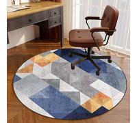 Round Drum Rug Gaming Chair MatPremium Floor Protector for Hard Floors MultiPurpose Office Chair Mat Ideal for Home & Office Use 110CM Size