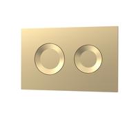 Round Dual Flush Push Button Brass