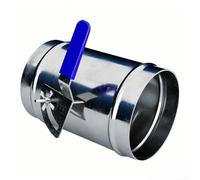 Round Duct Air Volume Valve, 304 Stainless Steel Air Damper with Manual Adjustable Airflow Control, Rubber Grip Handle, Ventilation Regulating Valve for HVAC Systems(DN-80)