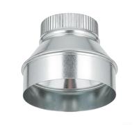 Round Duct Reducer 6 Inch to 4 Inch for HVAC Systems | Seamless 6 to 4 inch transition, secure crimped ends, for ideal for straight ducts, compatible with flexible hoses, easy