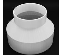 Round Ducting Reducer 150mm to 100mm - 6 to 4 inch Duct Pipe Reduction Coupler for Extractor Fans, Cooker Hood Tumble Dryer Ventilation