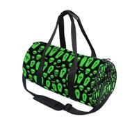 Round Duffel Sports Bag Lightweight with Inner Pocket Gym Bag for Men Women Duffle Bag for Travel Sports Halloween Coffin Lime Green Horror Gothic Goth Slime Green