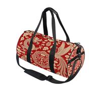 Round Duffel Sports Bag Lightweight with Inner Pocket Gym Bag for Men Women Duffle Bag for Travel Sports Chinese Double Happiness Dragon Phoenix