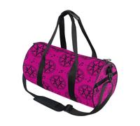 Round Duffel Sports Bag Lightweight with Inner Pocket Gym Bag for Men Women Duffle Bag for Travel Sports Blush Baphomet Pentagram Gothic Halloween Goth