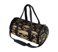 Round Duffel Sports Bag Lightweight with Inner Pocket Gym Bag for Men Women Duffle Bag for Travel Sports Emo Grunge Aesthetic Gothic Skull Goth Halloween