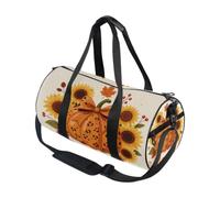 Round Duffel Sports Bag Lightweight with Inner Pocket Gym Bag for Men Women Duffle Bag for Travel Sports Mama Thanksgiving Leopard Pumpkin Sunflower Coquette Bow