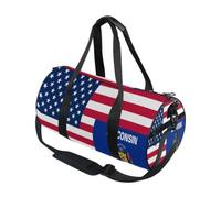 Round Duffel Sports Bag Lightweight with Inner Pocket Gym Bag for Men Women Duffle Bag for Travel Sports Flag Of The United States Wisconsin