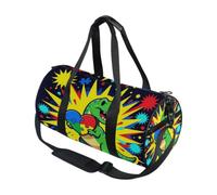 Round Duffel Sports Bag Lightweight with Inner Pocket Gym Bag for Men Women Duffle Bag for Travel Sports Boys Kids Autism Awareness Funny T Rex Dinosaur Puzzle Piece