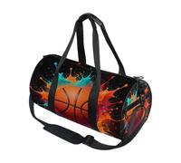Round Duffel Sports Bag Lightweight with Inner Pocket Gym Bag for Men Women Duffle Bag for Travel Sports Basketball Splash Baller Basketball Player Team Player
