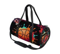 Round Duffel Sports Bag Lightweight with Inner Pocket Gym Bag for Men Women Duffle Bag for Travel Sports Basketball Splash Baller Basketball Player Team Player