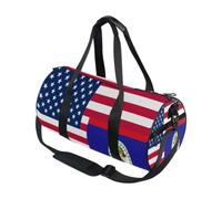 Round Duffel Sports Bag Lightweight with Inner Pocket Gym Bag for Men Women Duffle Bag for Travel Sports Flag Of The United States Belize
