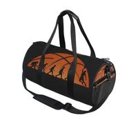 Round Duffel Sports Bag Lightweight with Inner Pocket Gym Bag for Men Women Duffle Bag for Travel Sports Funny Basketball Evolution Jugador De Baloncesto Camiseta