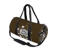 Round Duffel Sports Bag Lightweight with Inner Pocket Gym Bag for Men Women Duffle Bag for Travel Sports Occult Crescent Moon Rose Gothic Village Witch Witchcraft